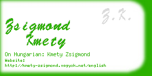 zsigmond kmety business card